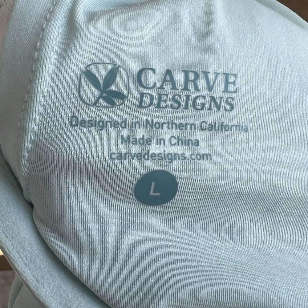 Carve Designs‎ Women's  Bikini Bandeau Underwire Blues Orange Top L - Picture 3 of 3